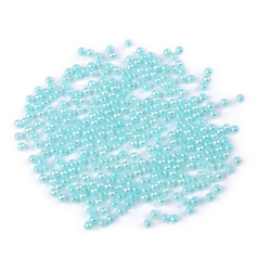 Perle plastic glance, ø3 mm - Verde mentă (10 Grame)