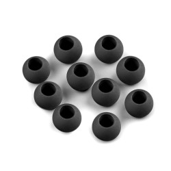 Mărgele mate cu gaură mare, 10x12 mm - Gri închis (100 Bucăți)