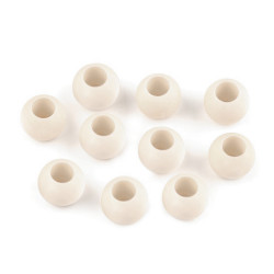 Mărgele mate cu gaură mare, 10x12 mm - Crem deschis (700 Bucăți)