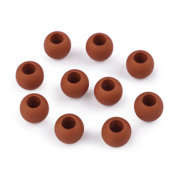 Mărgele mate cu gaură mare, 10x12 mm - Maro bronz (100 Bucăți)