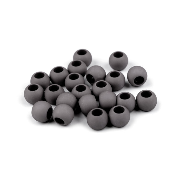 Mărgele mate cu gaură mare, 11x14 mm - Negru (10 Bucăți) Mărgele mate cu gaură mare, 11x14 mm - Negru (10 Bucăți)