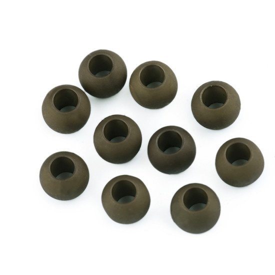 Mărgele mate cu gaură mare, 11x14 mm - Negru (10 Bucăți) Mărgele mate cu gaură mare, 11x14 mm - Negru (10 Bucăți)
