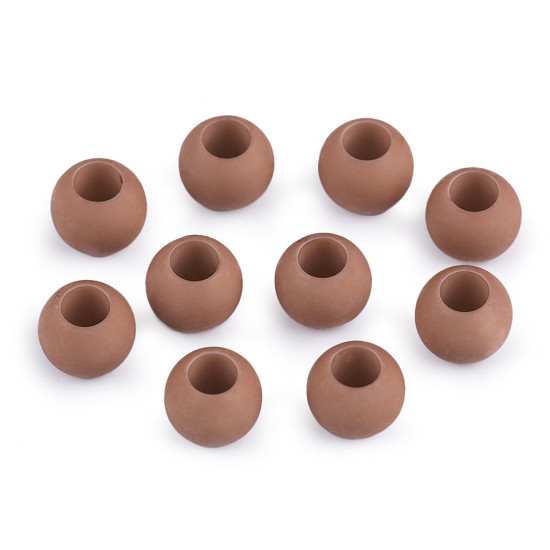 Mărgele mate cu gaură mare, 11x14 mm - Negru (10 Bucăți) Mărgele mate cu gaură mare, 11x14 mm - Negru (10 Bucăți)