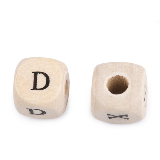 Mărgele lemn cubice cu litere, 10x10 mm, cal a-2 a - Natural deschis (4 Saci) Mărgele lemn cubice cu litere, 10x10 mm, cal a-2 a - Natural deschis (4 Saci)