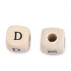 Mărgele lemn cubice cu litere, 10x10 mm, cal a-2 a - Natural deschis (4 Saci) Mărgele lemn cubice cu litere, 10x10 mm, cal a-2 a - Natural deschis (4 Saci)