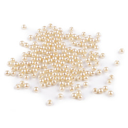 Perle plastic glance, ø4 mm - Crem (10 Grame)