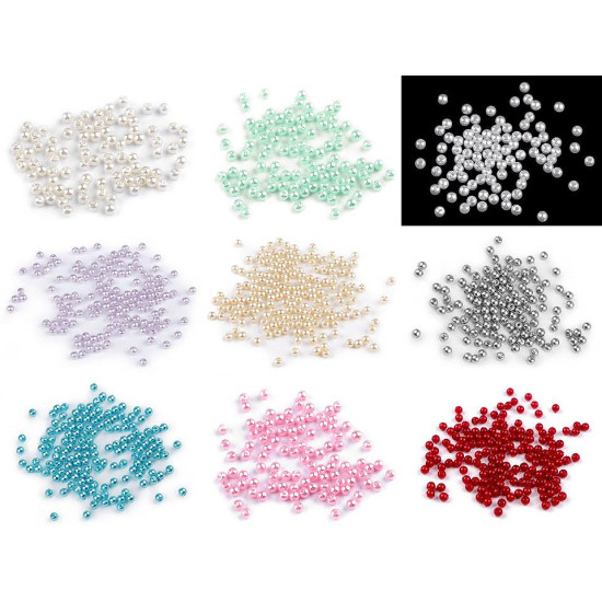 Perle plastic glance, ø4 mm - Bleu turcoaz (10 Grame) Perle plastic glance, ø4 mm - Bleu turcoaz (10 Grame)