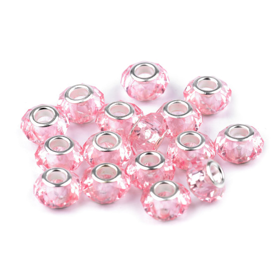 Mărgele fațetate tip pandora, 14,5x9 mm - Transparent (200 Bucăți) Mărgele fațetate tip pandora, 14,5x9 mm - Transparent (200 Bucăți)