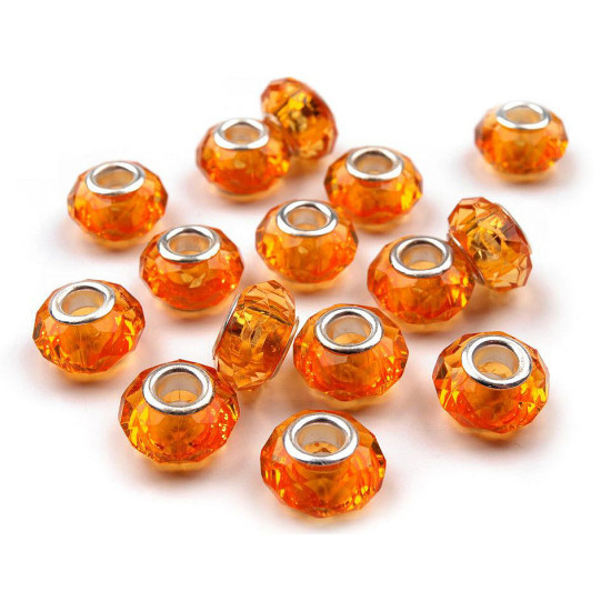 Mărgele fațetate tip pandora, 14,5x9 mm - Transparent (200 Bucăți) Mărgele fațetate tip pandora, 14,5x9 mm - Transparent (200 Bucăți)
