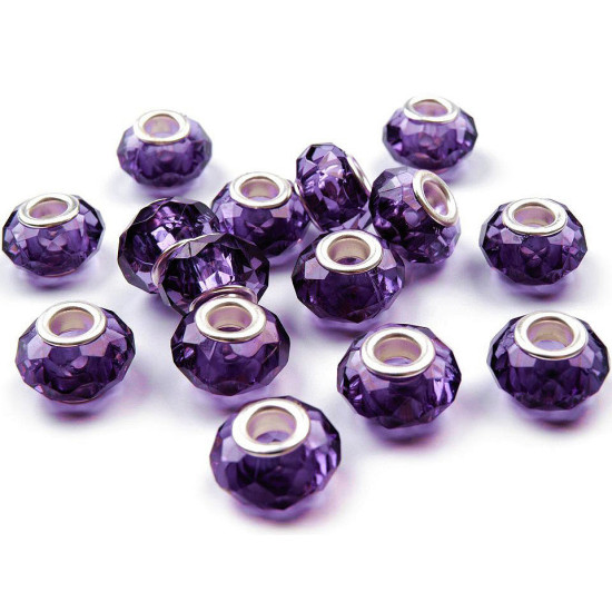 Mărgele fațetate tip pandora, 14,5x9 mm - Transparent (200 Bucăți) Mărgele fațetate tip pandora, 14,5x9 mm - Transparent (200 Bucăți)