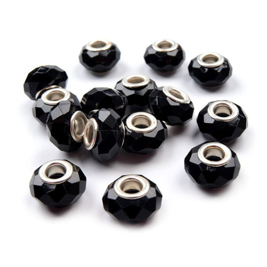 Mărgele fațetate tip pandora, 14,5x9 mm - Transparent (200 Bucăți) Mărgele fațetate tip pandora, 14,5x9 mm - Transparent (200 Bucăți)