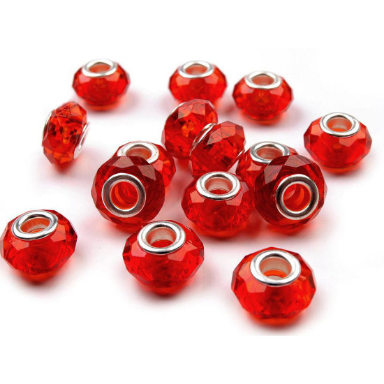 Mărgele fațetate tip pandora, 14,5x9 mm - Transparent (200 Bucăți) Mărgele fațetate tip pandora, 14,5x9 mm - Transparent (200 Bucăți)