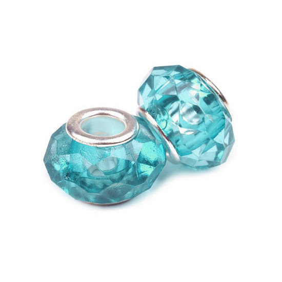 Mărgele fațetate tip pandora, 14,5x9 mm - Transparent (200 Bucăți) Mărgele fațetate tip pandora, 14,5x9 mm - Transparent (200 Bucăți)