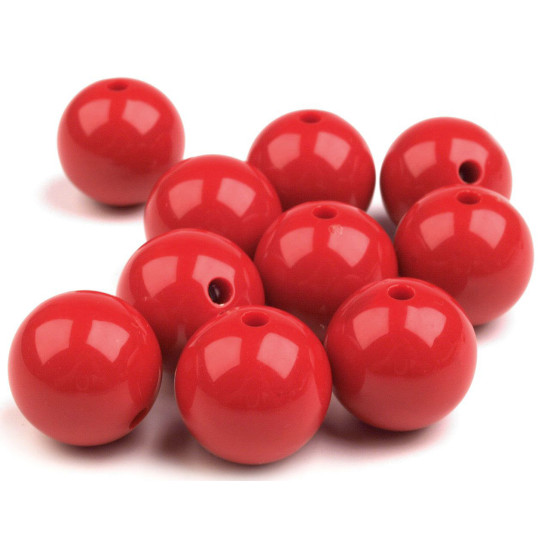 Mărgele din plastic color, ø20 mm - Alb (110 Bucăți) Mărgele din plastic color, ø20 mm - Alb (110 Bucăți)
