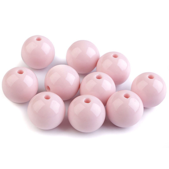Mărgele din plastic color, ø20 mm - Alb (110 Bucăți) Mărgele din plastic color, ø20 mm - Alb (110 Bucăți)