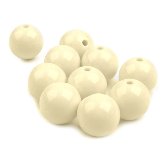 Mărgele din plastic color, ø20 mm - Alb (110 Bucăți) Mărgele din plastic color, ø20 mm - Alb (110 Bucăți)