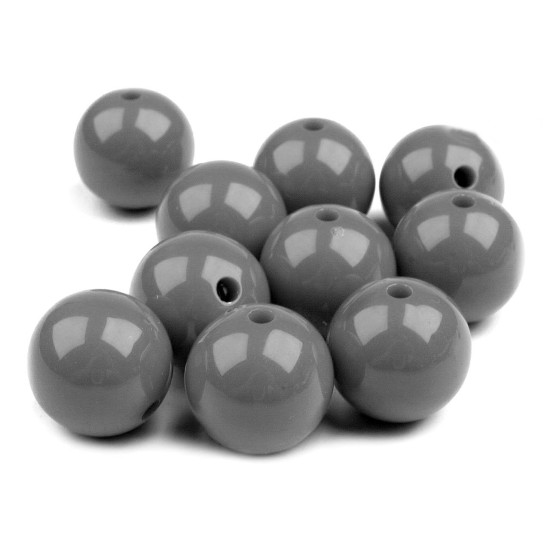 Mărgele din plastic color, ø20 mm - Alb (110 Bucăți) Mărgele din plastic color, ø20 mm - Alb (110 Bucăți)