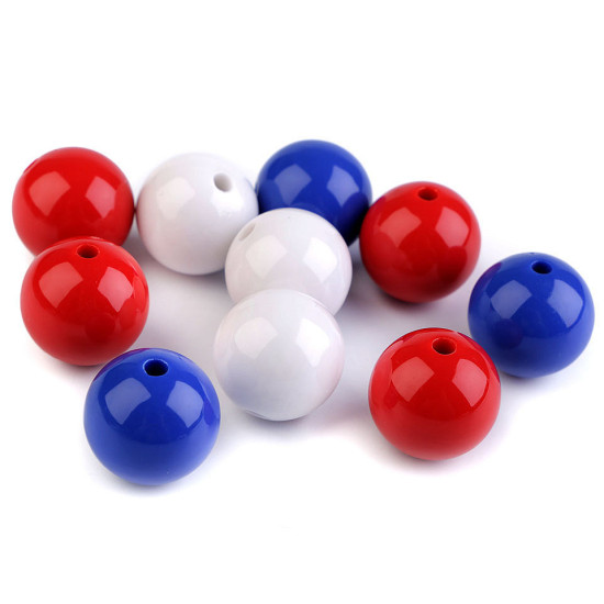 Mărgele din plastic color, ø20 mm - Alb (110 Bucăți) Mărgele din plastic color, ø20 mm - Alb (110 Bucăți)