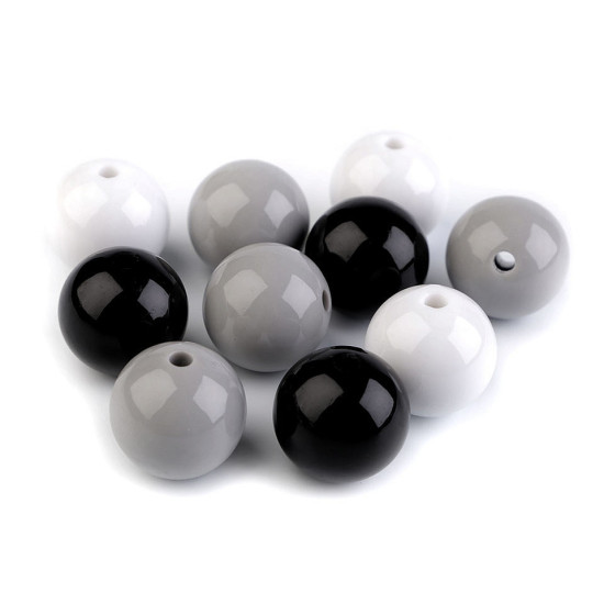 Mărgele din plastic color, ø20 mm - Alb (110 Bucăți) Mărgele din plastic color, ø20 mm - Alb (110 Bucăți)