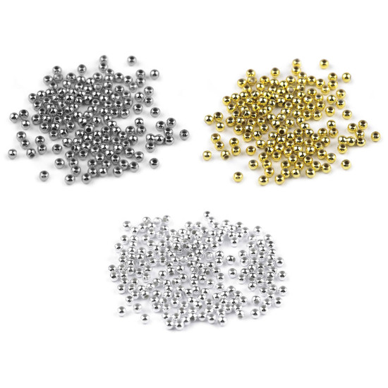 Mărgele plastic glance metalic, ø4 mm - Platinum (100 Grame) Mărgele plastic glance metalic, ø4 mm - Platinum (100 Grame)
