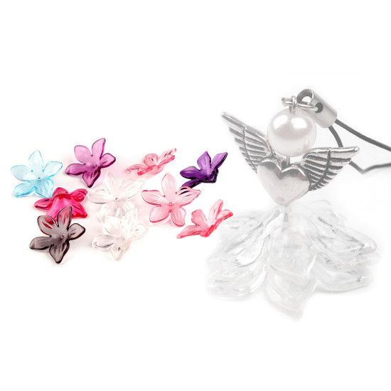 Mărgele floare, ø25 mm - Transparent (800 Bucăți)