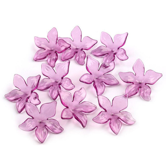 Mărgele floare, ø25 mm - Transparent (800 Bucăți)