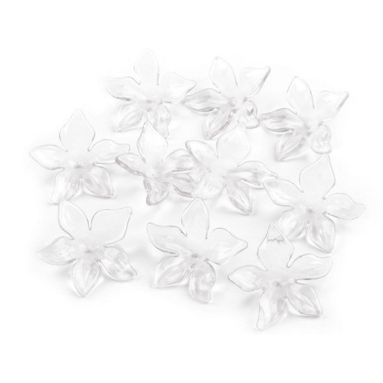Mărgele floare, ø25 mm - Transparent (800 Bucăți)