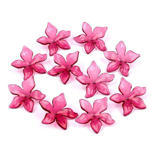 Mărgele floare, ø25 mm - Transparent (800 Bucăți)