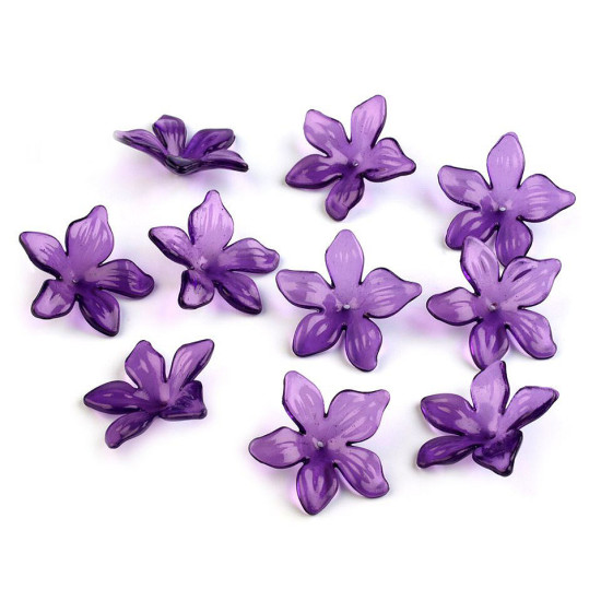 Mărgele floare, ø25 mm - Transparent (800 Bucăți)