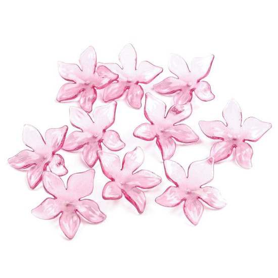 Mărgele floare, ø25 mm - Transparent (800 Bucăți)