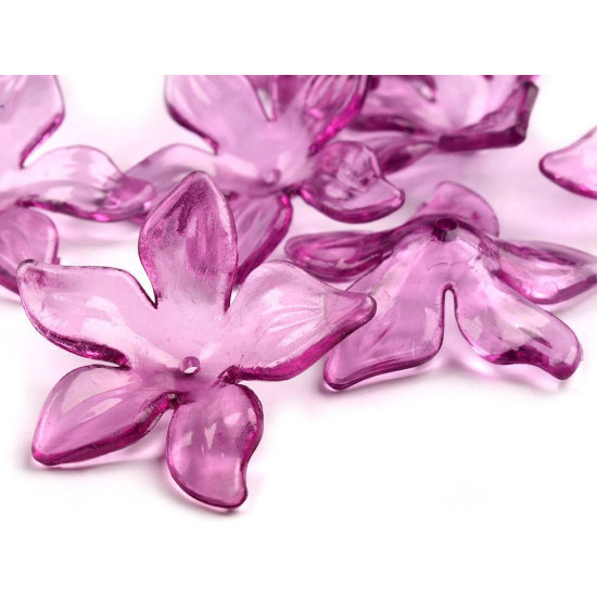 Mărgele floare, ø25 mm - Transparent (800 Bucăți)