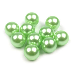 Perle decorative, fără orificiu, ø10 mm - Verde deschis (30 Bucăți)