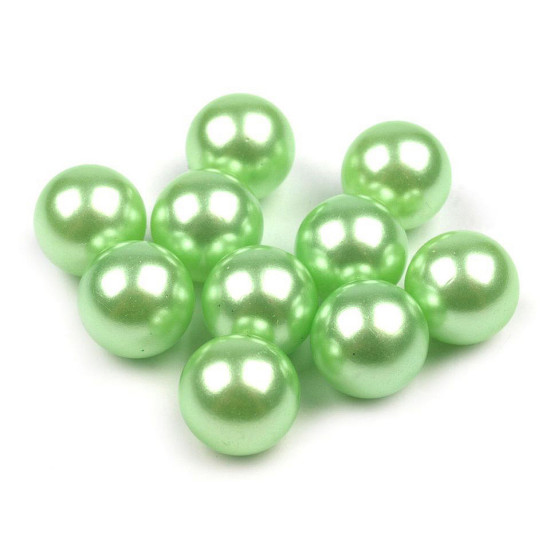 Perle decorative, fără orificiu, ø10 mm - Verde deschis (150 Bucăți) Perle decorative, fără orificiu, ø10 mm - Verde deschis (150 Bucăți)