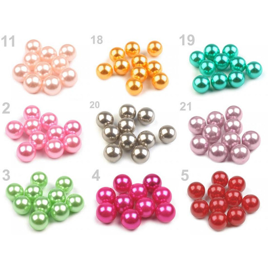 Perle decorative, fără orificiu, ø10 mm - Verde deschis (150 Bucăți) Perle decorative, fără orificiu, ø10 mm - Verde deschis (150 Bucăți)