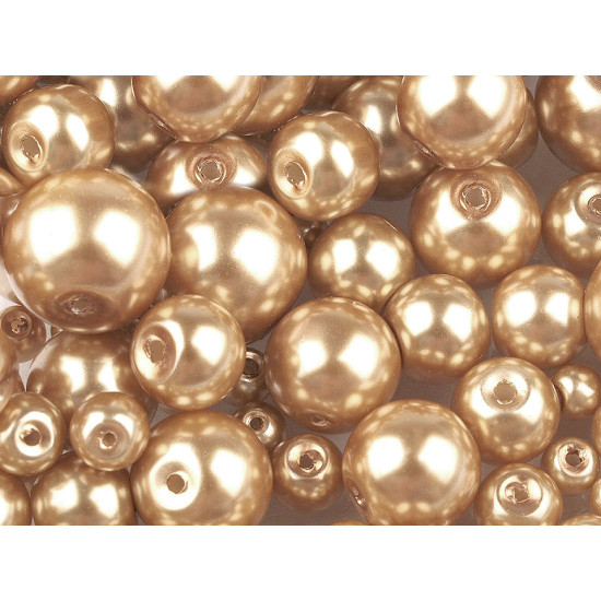 Perle sticlă lucioase, mix mărimi, ø4-12 mm - Mov deschis (50 Grame) Perle sticlă lucioase, mix mărimi, ø4-12 mm - Mov deschis (50 Grame)