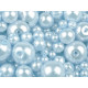 Perle sticlă lucioase, mix mărimi, ø4-12 mm - Mov deschis (50 Grame) Perle sticlă lucioase, mix mărimi, ø4-12 mm - Mov deschis (50 Grame)