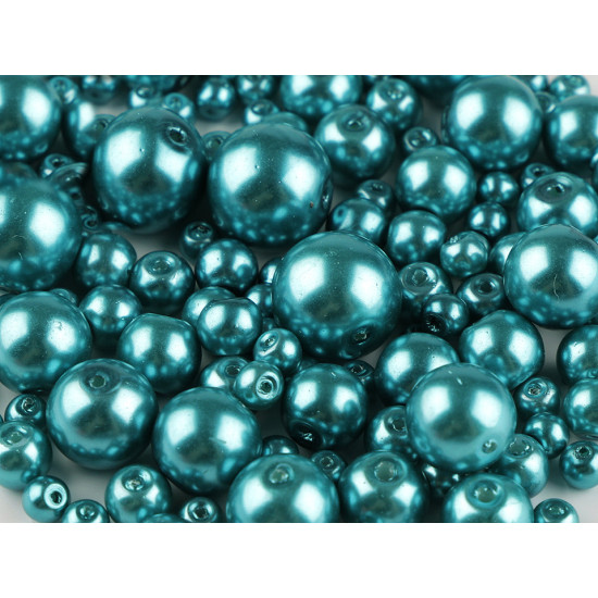 Perle sticlă lucioase, mix mărimi, ø4-12 mm - Mov deschis (50 Grame) Perle sticlă lucioase, mix mărimi, ø4-12 mm - Mov deschis (50 Grame)