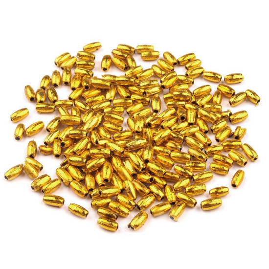 Mărgele sidefate bob de orez, 3x6 mm - Auriu (250 Grame) Mărgele sidefate bob de orez, 3x6 mm - Auriu (250 Grame)
