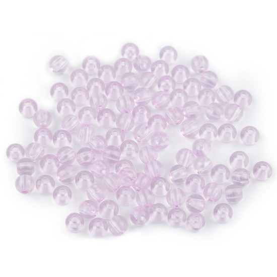 Mărgele rotunde transparent, ø6 mm - Roșu (500 Grame) Mărgele rotunde transparent, ø6 mm - Roșu (500 Grame)