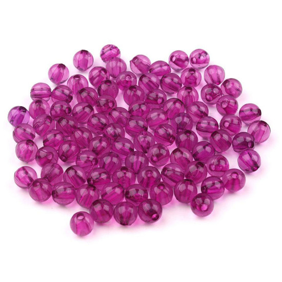 Mărgele rotunde transparent, ø6 mm - Roșu (500 Grame) Mărgele rotunde transparent, ø6 mm - Roșu (500 Grame)