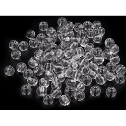 Mărgele rotunde transparent, ø6 mm - Transparent (20 Grame)