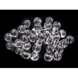 Mărgele rotunde transparent, ø8 mm - Transparent (100 Grame)