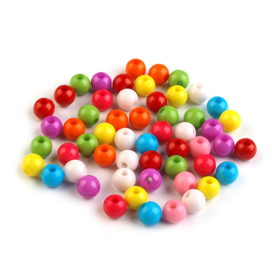 Mărgele din plastic color, mix, ø7 mm - Mix (500 Grame) Mărgele din plastic color, mix, ø7 mm - Mix (500 Grame)