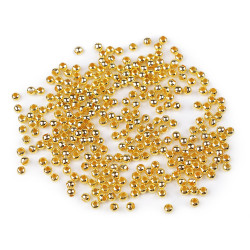 Mărgele metalice, ø3 mm - Auriu (200 Grame)