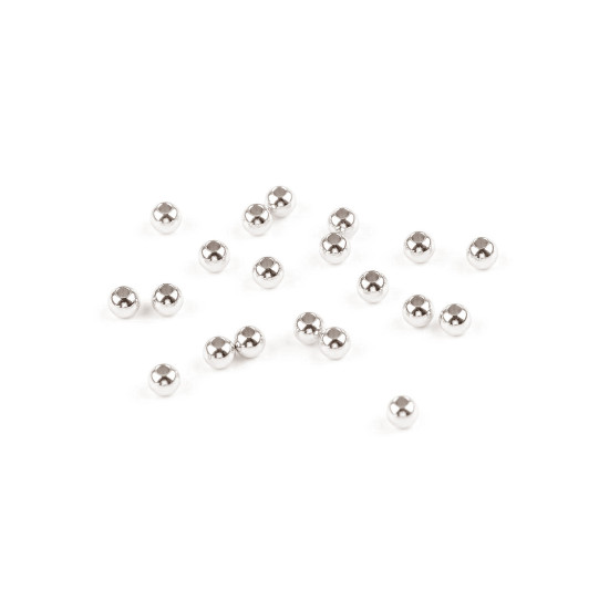 Mărgele metalice, ø3 mm - Argintiu deschis (500 Grame) Mărgele metalice, ø3 mm - Argintiu deschis (500 Grame)