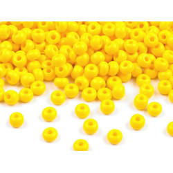 Mărgele nisip preciosa, 6/0 - 4mm - Galben (20 Grame)