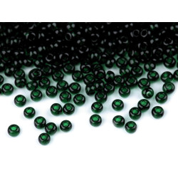 Mărgele nisip preciosa, 11/0 - 2mm - Verde închis (20 Grame)