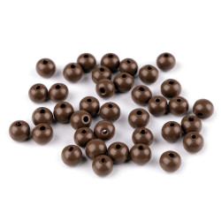 Mărgele din lemn, ø10 mm - Maro deschis (100 Grame)