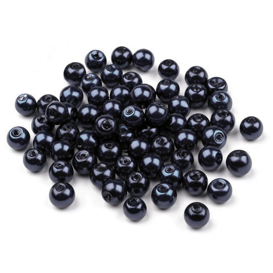 Perle sticlă lucioase, ø6 mm - Alb (1000 Grame)
