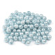 Perle sticlă lucioase, ø6 mm - Alb (1000 Grame)